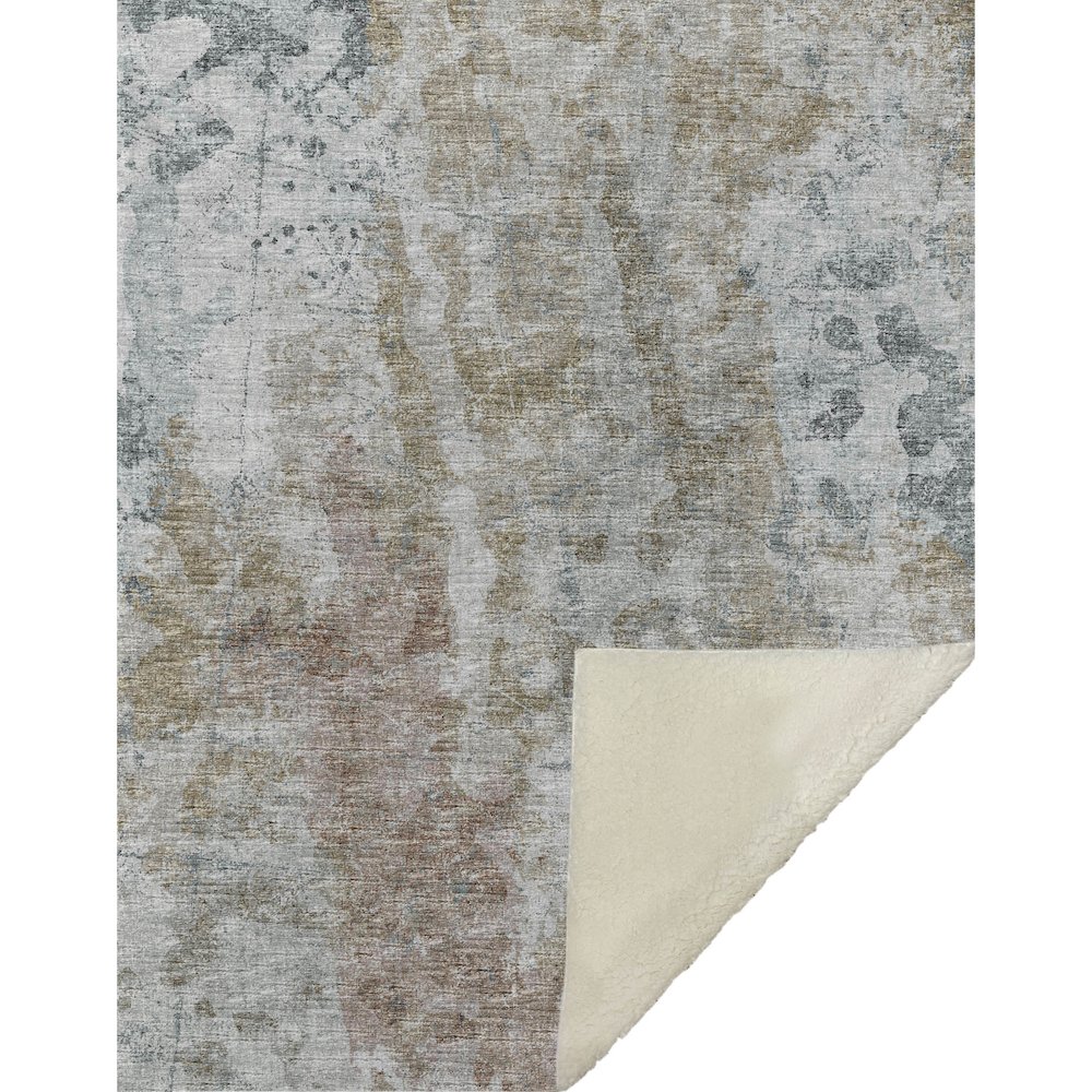 Premium Machine Washable ASB68 Multi 50" x 70" Sherpa Throw Blanket. Picture 1