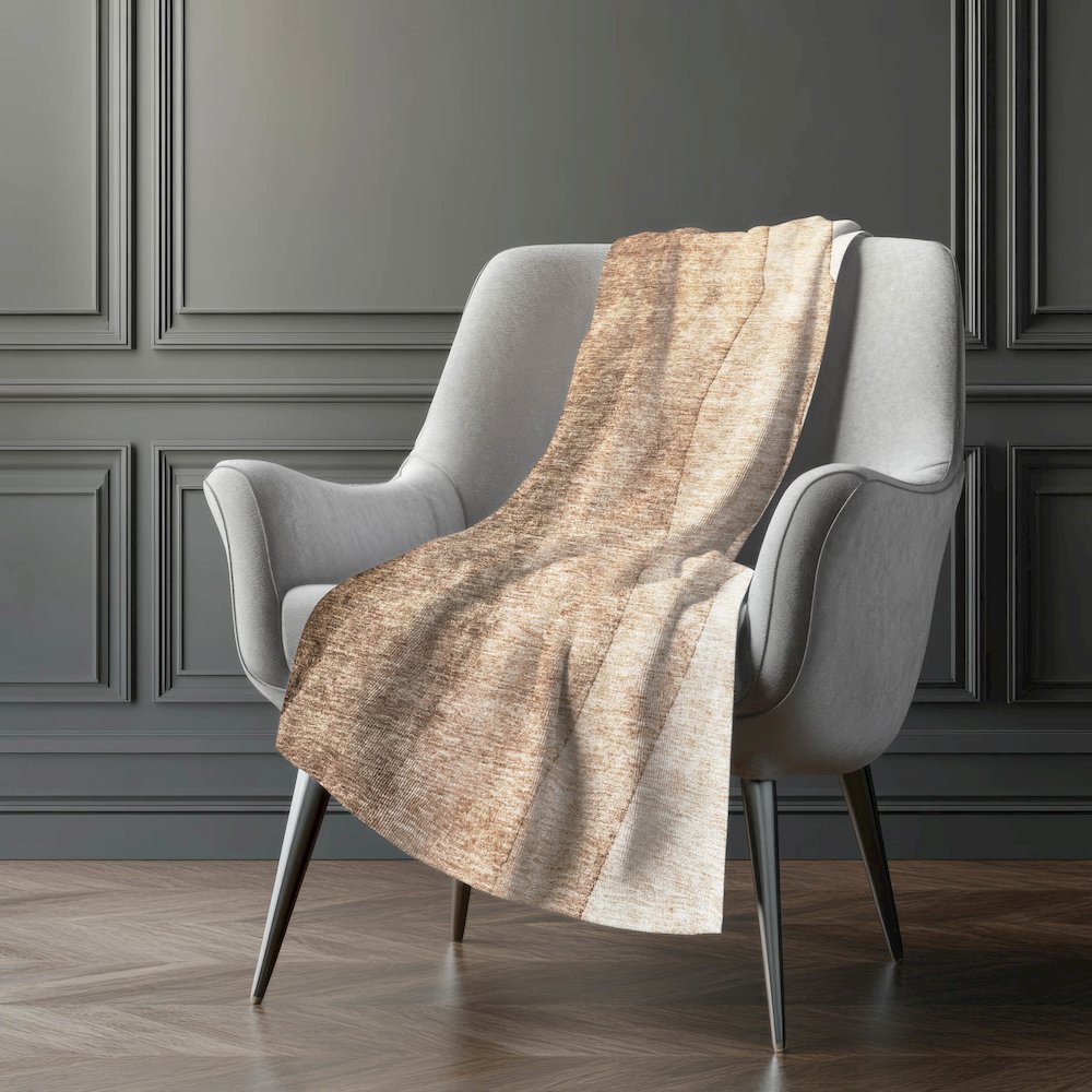 Premium Machine Washable ASB690 Brown 50" x 70" Sherpa Throw Blanket. Picture 5