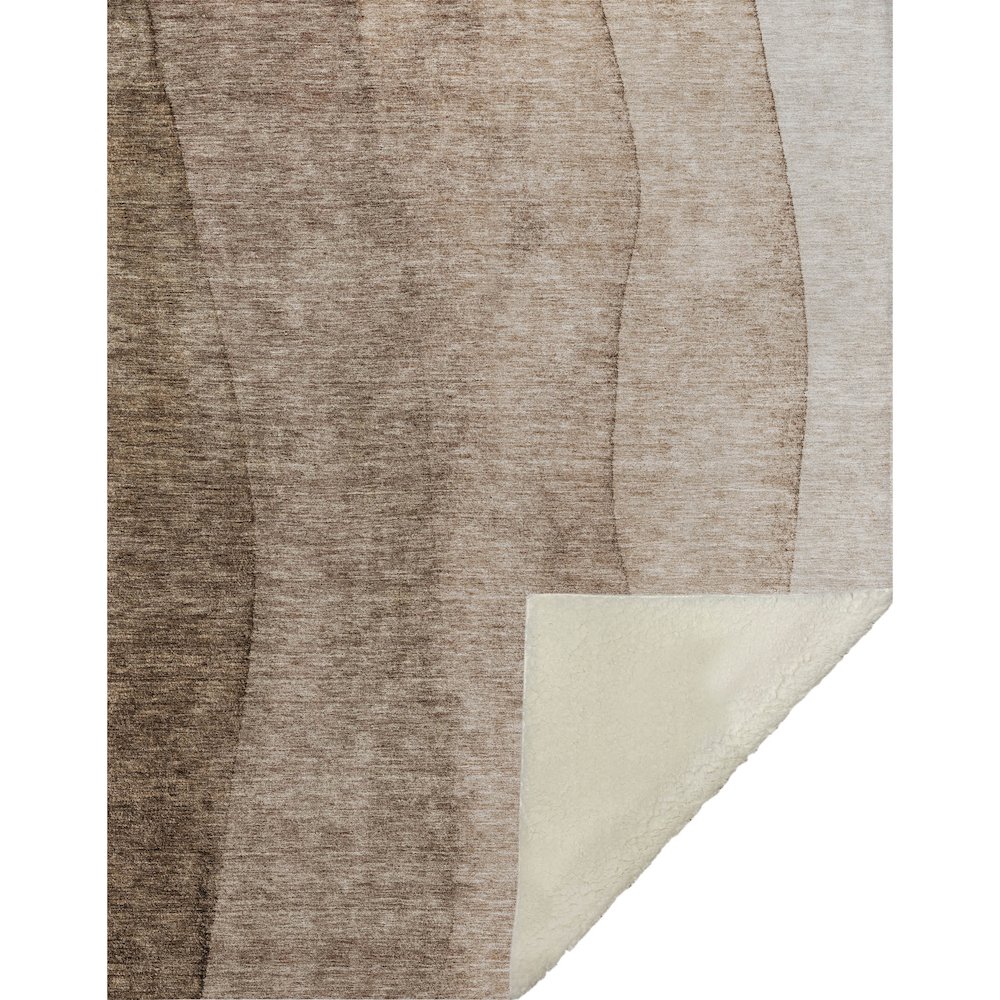 Premium Machine Washable ASB690 Brown 50" x 70" Sherpa Throw Blanket. Picture 1