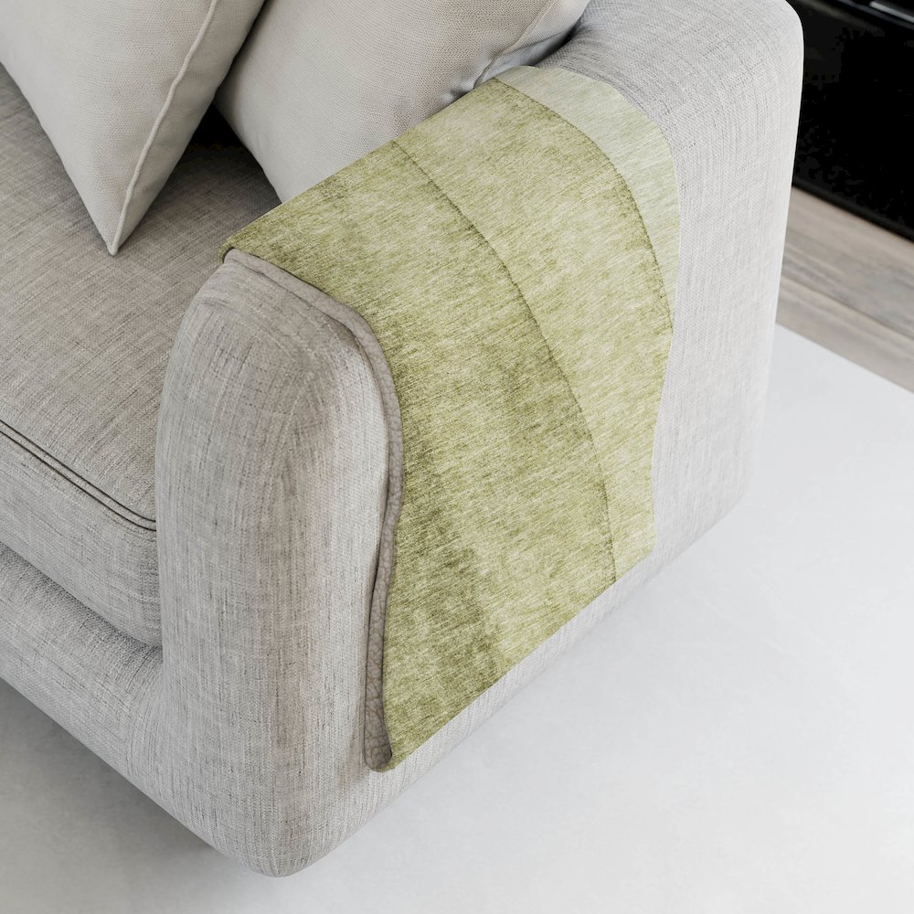 Premium Machine Washable ASB690 Olive 50" x 70" Sherpa Throw Blanket. Picture 4