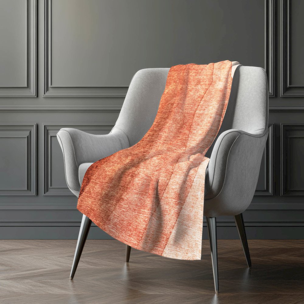 Premium Machine Washable ASB690 Paprika 50" x 70" Sherpa Throw Blanket. Picture 5