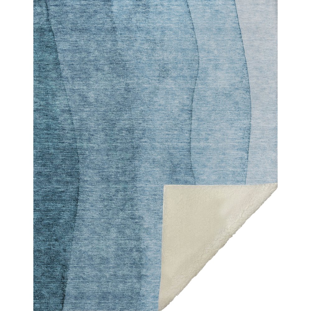 Premium Machine Washable ASB690 Teal 50" x 70" Sherpa Throw Blanket. Picture 1