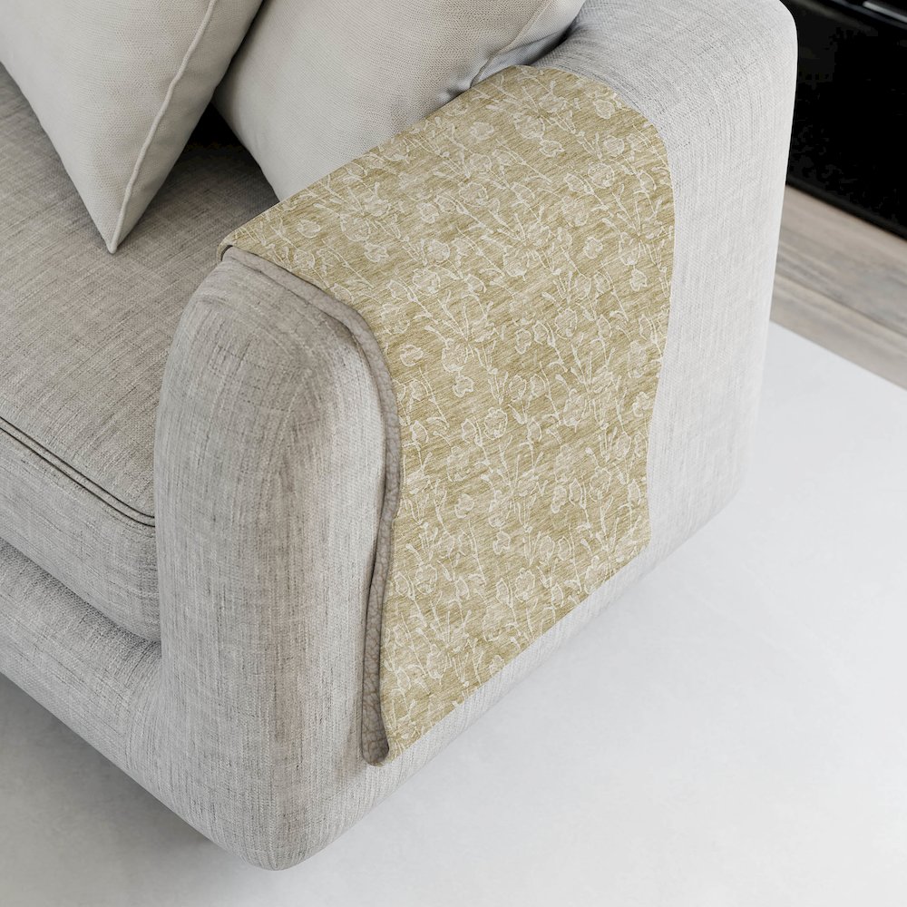 Premium Machine Washable ASB691 Beige 50" x 70" Sherpa Throw Blanket. Picture 4