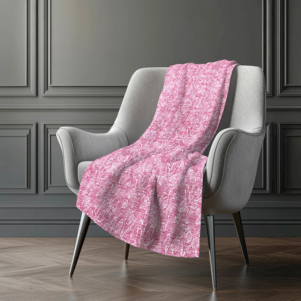 Premium Machine Washable ASB691 Blush 50" x 70" Sherpa Throw Blanket. Picture 5