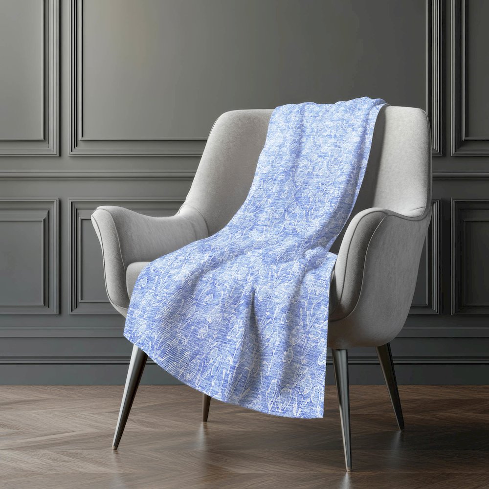 Premium Machine Washable ASB691 Denim 50" x 70" Sherpa Throw Blanket. Picture 5