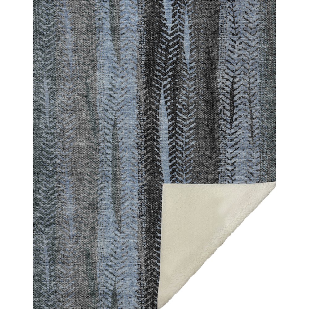 Premium Machine Washable ASB693 Blue 50" x 70" Sherpa Throw Blanket. Picture 1