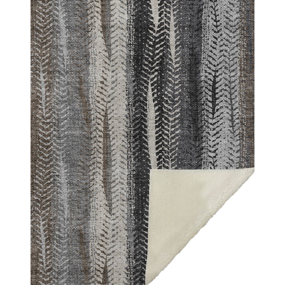 Premium Machine Washable ASB693 Brown 50" x 70" Sherpa Throw Blanket. Picture 1