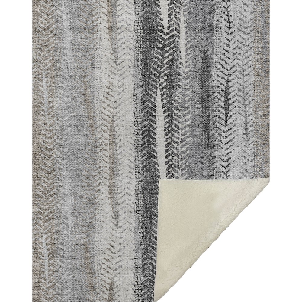 Premium Machine Washable ASB693 Khaki 50" x 70" Sherpa Throw Blanket. Picture 1