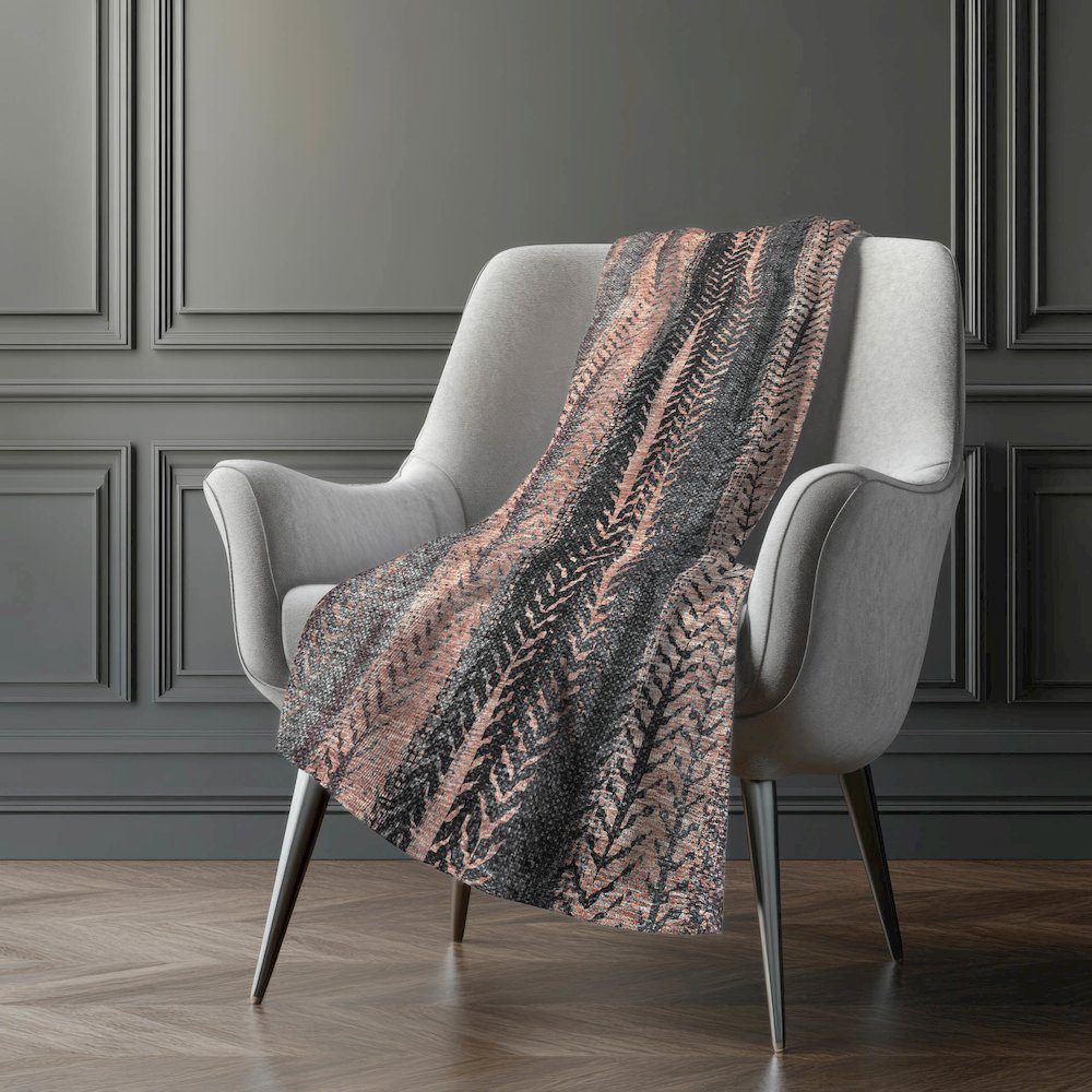 Premium Machine Washable ASB693 Terracotta 50" x 70" Sherpa Throw Blanket. Picture 5