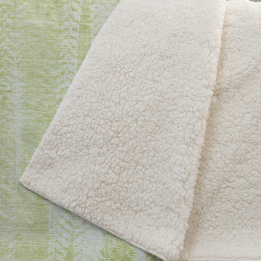Premium Machine Washable ASB694 Aloe 50" x 70" Sherpa Throw Blanket. Picture 2
