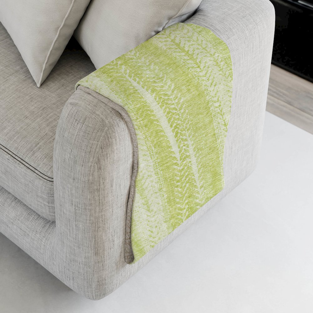 Premium Machine Washable ASB694 Aloe 50" x 70" Sherpa Throw Blanket. Picture 4