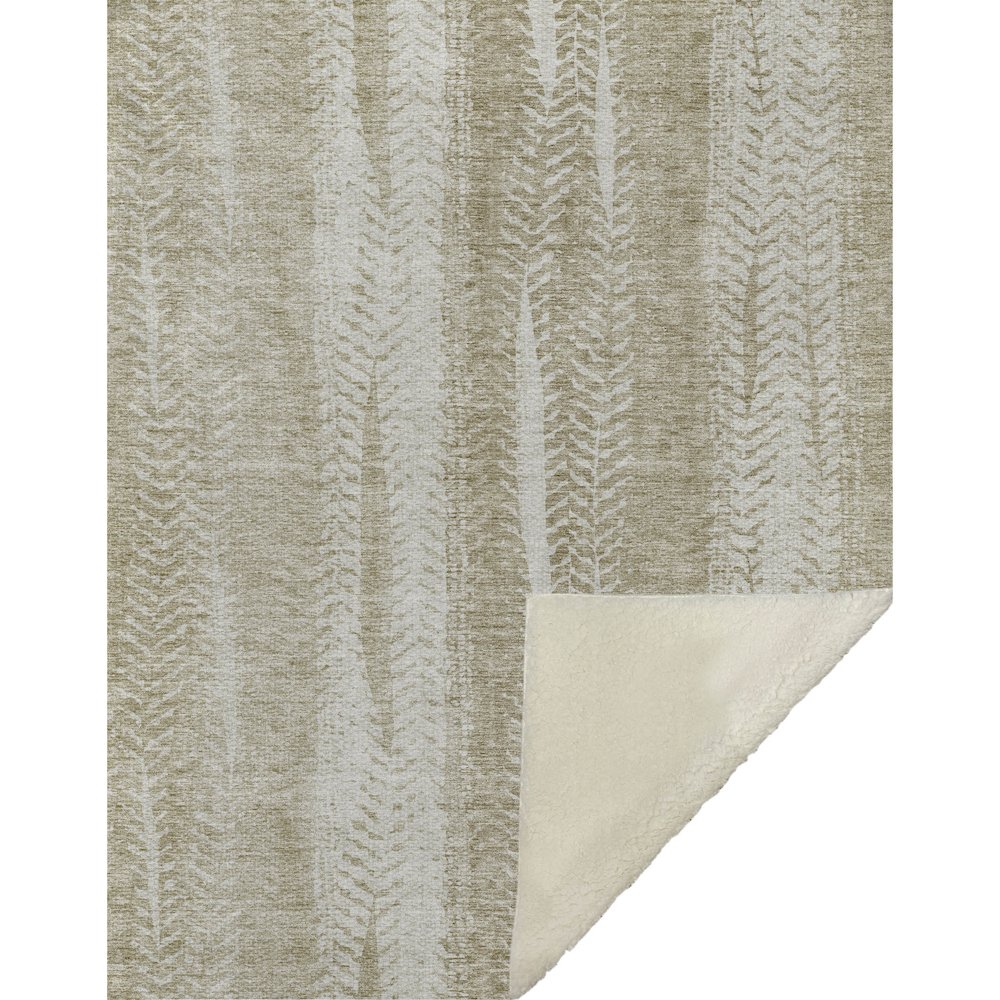 Premium Machine Washable ASB694 Beige 50" x 70" Sherpa Throw Blanket. Picture 1