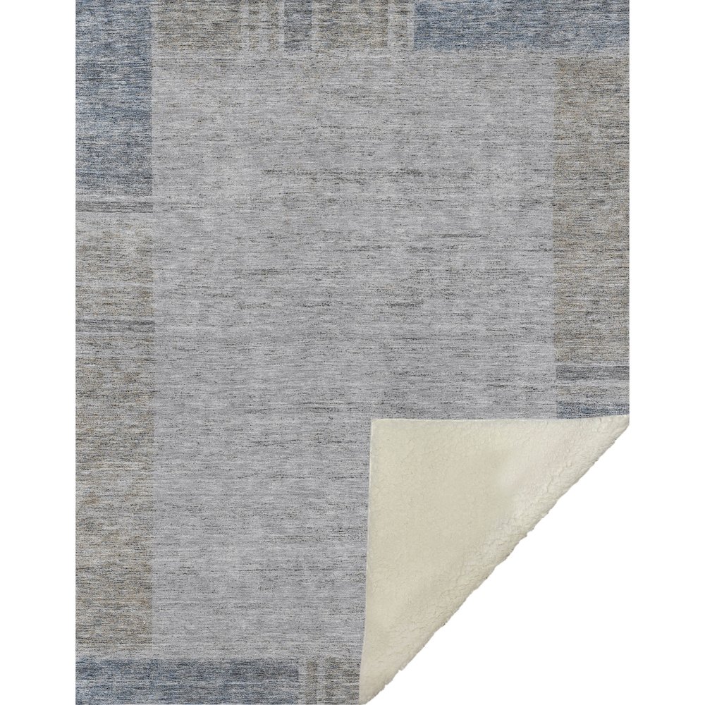 Premium Machine Washable ASB695 Taupe 50" x 70" Sherpa Throw Blanket. Picture 1