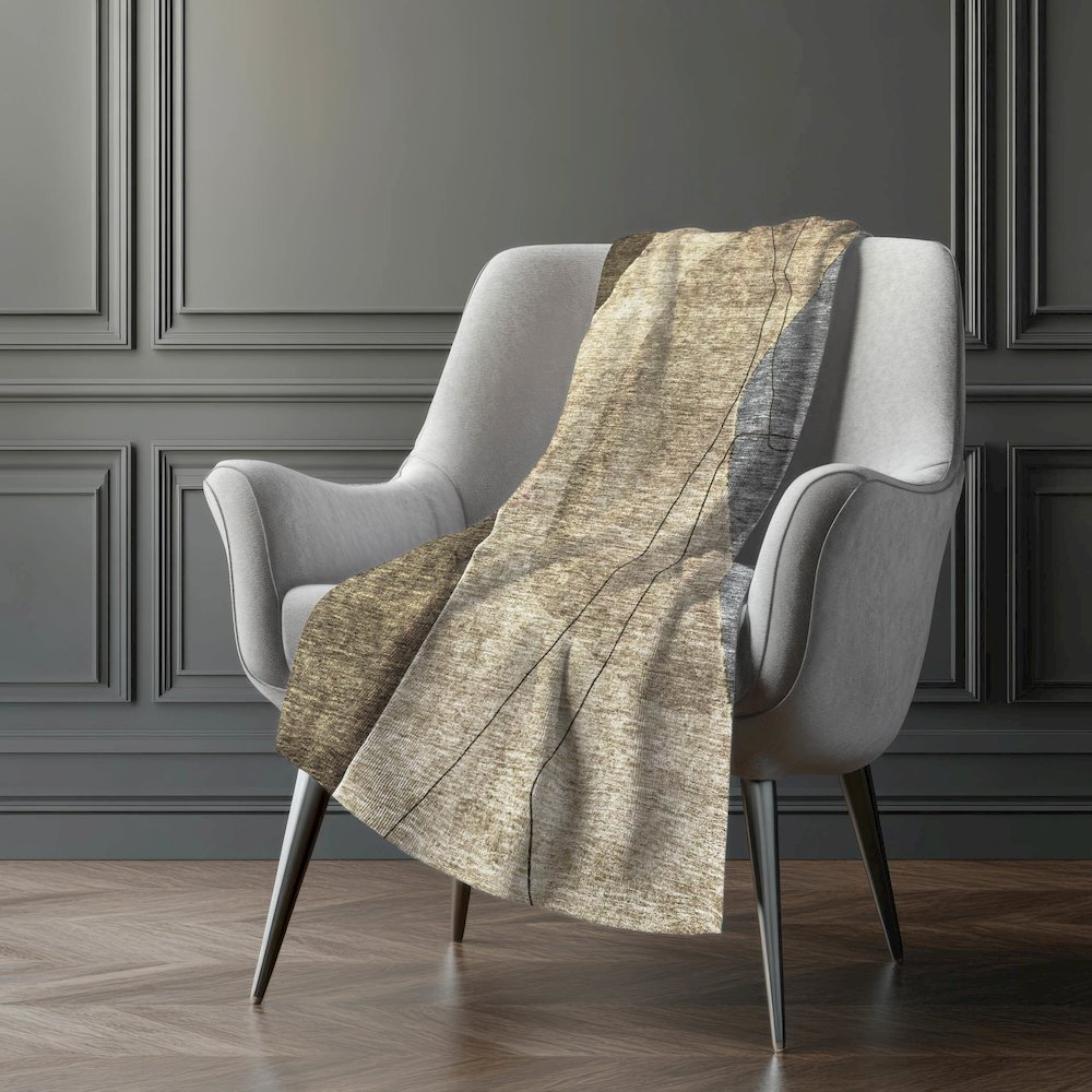 Premium Machine Washable ASB696 Brown 50" x 70" Sherpa Throw Blanket. Picture 5