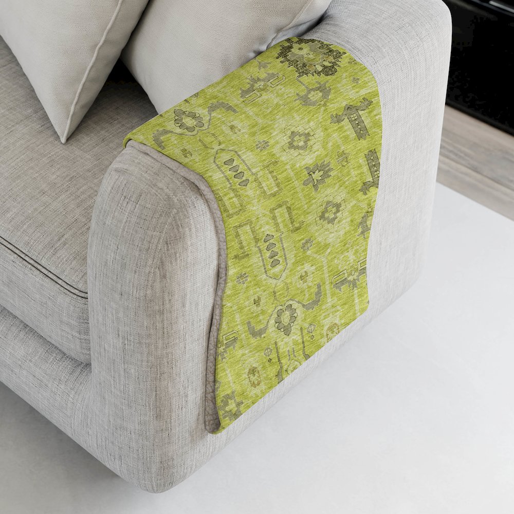 Premium Machine Washable ASB697 Aloe 50" x 70" Sherpa Throw Blanket. Picture 4