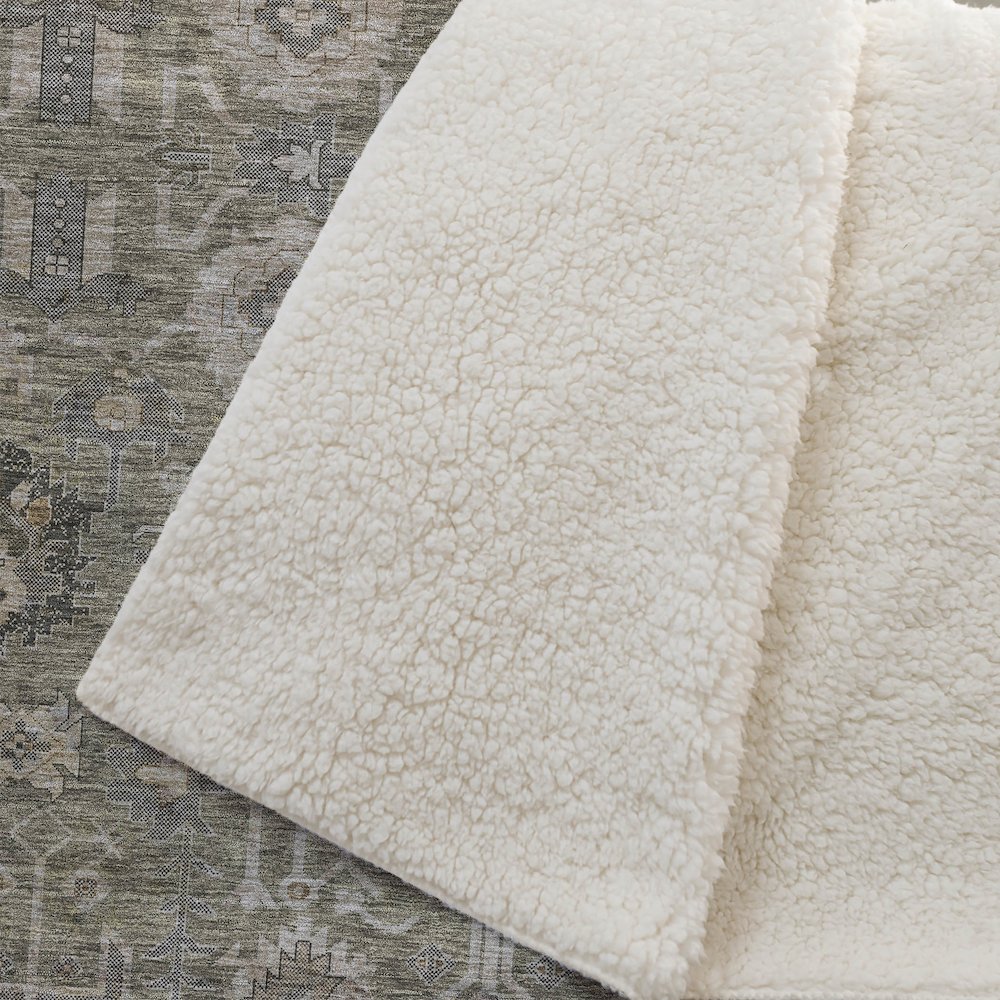 Premium Machine Washable ASB697 Brown 50" x 70" Sherpa Throw Blanket. Picture 2