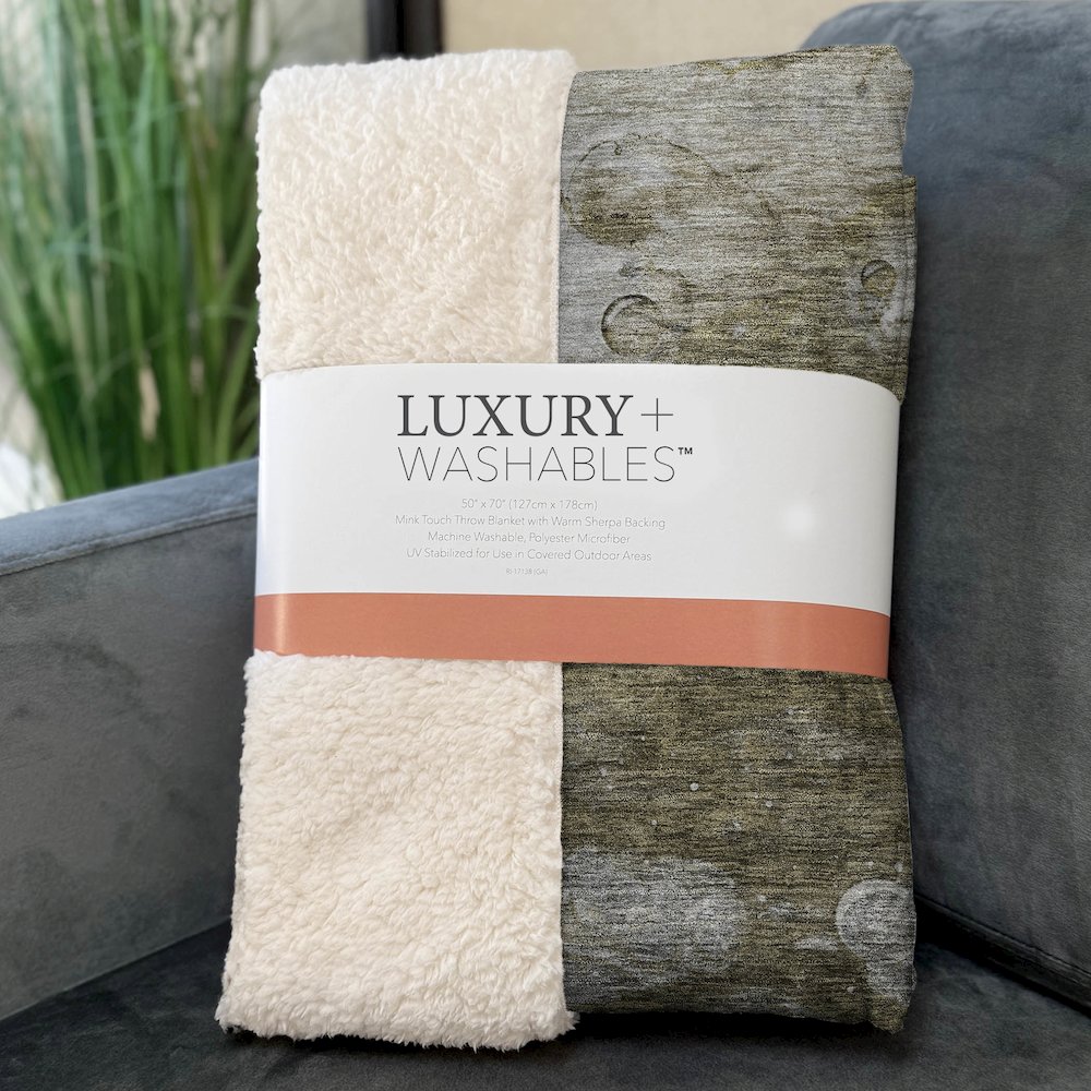 Premium Machine Washable ASB698 Brown 50" x 70" Sherpa Throw Blanket. Picture 3