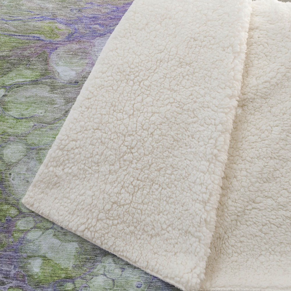 Premium Machine Washable ASB698 Purple 50" x 70" Sherpa Throw Blanket. Picture 2