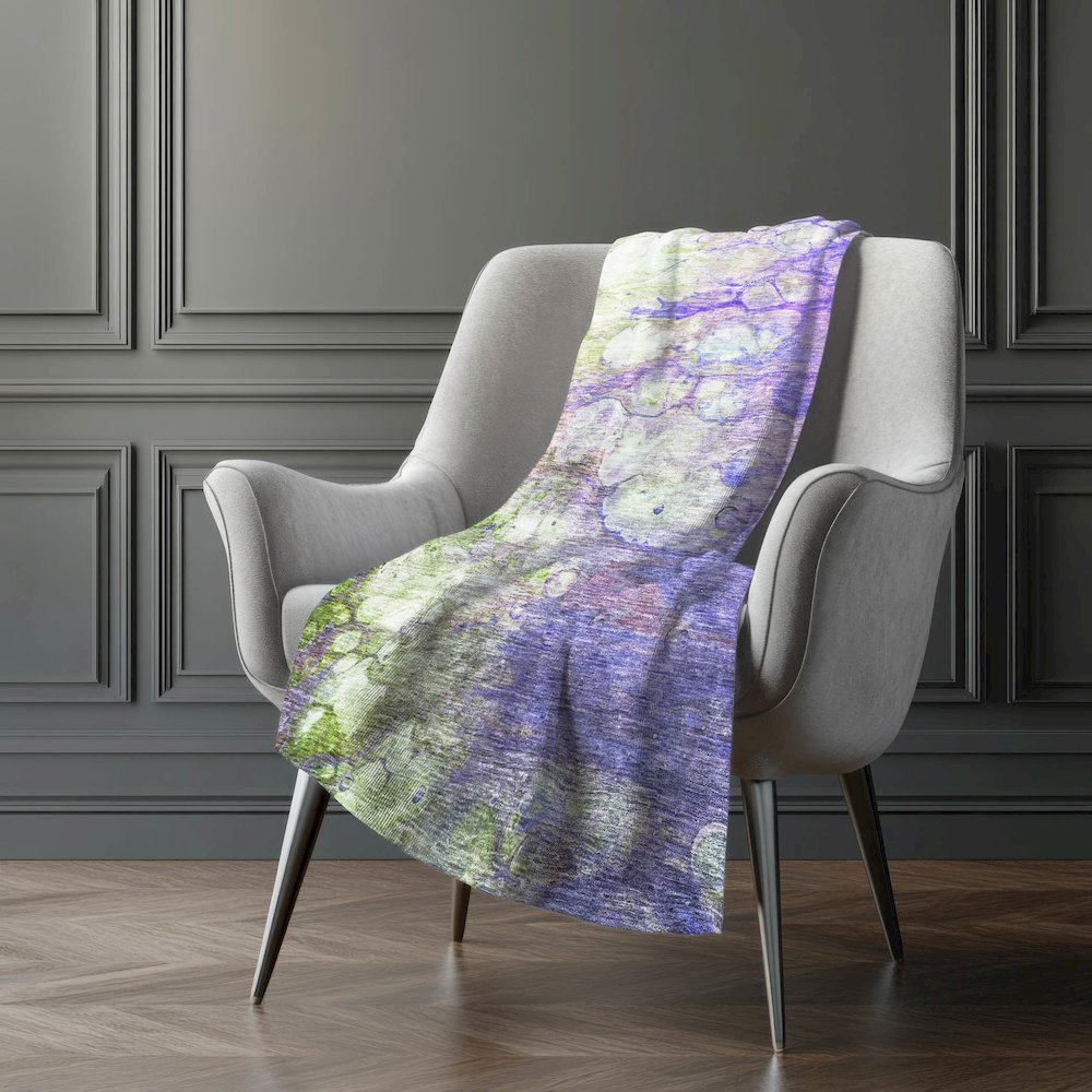 Premium Machine Washable ASB698 Purple 50" x 70" Sherpa Throw Blanket. Picture 5