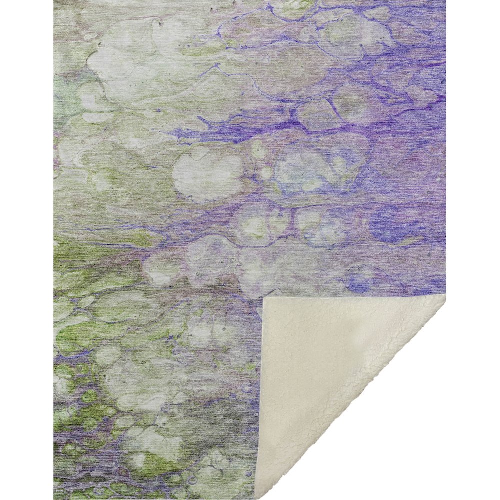 Premium Machine Washable ASB698 Purple 50" x 70" Sherpa Throw Blanket. Picture 1
