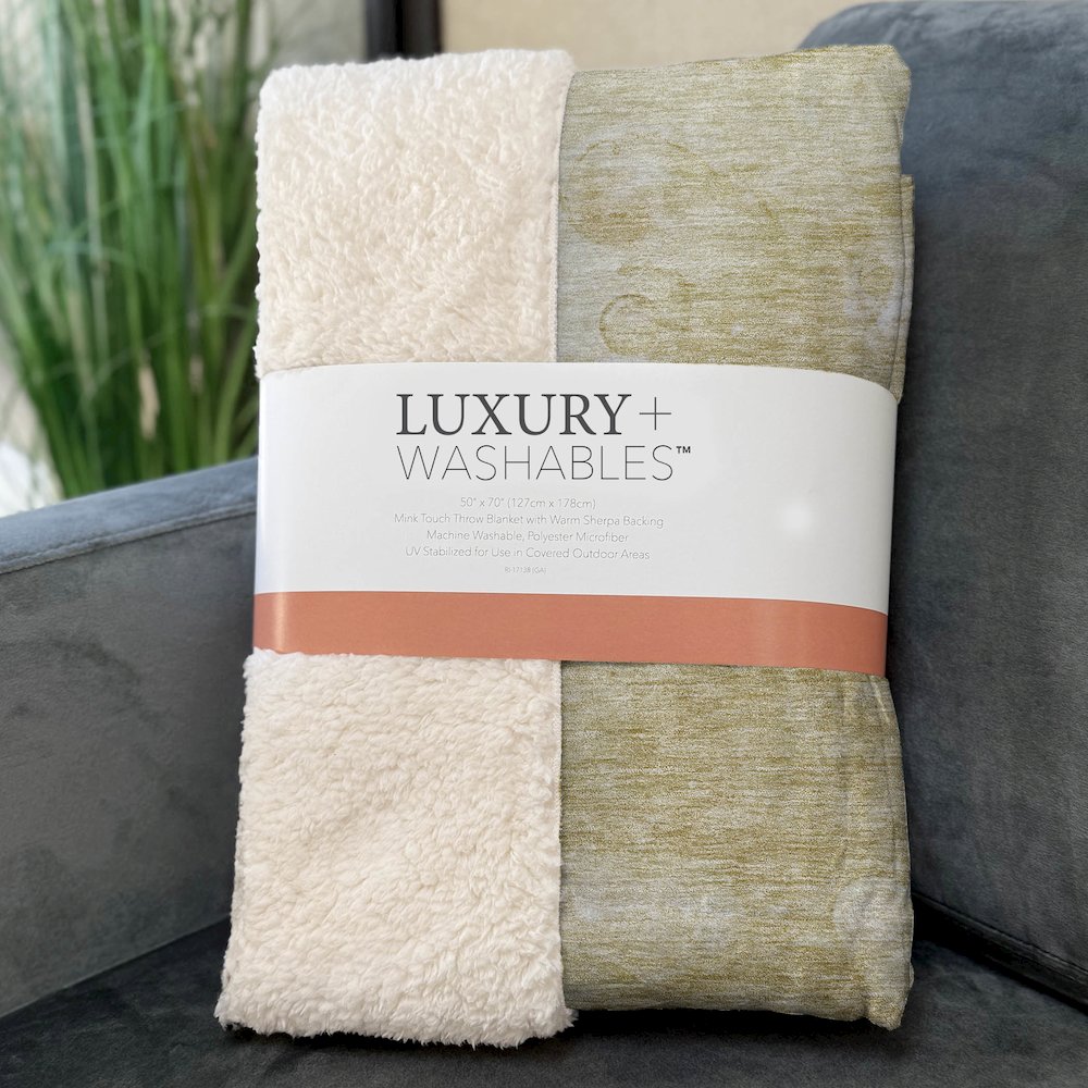 Premium Machine Washable ASB699 Beige 50" x 70" Sherpa Throw Blanket. Picture 3