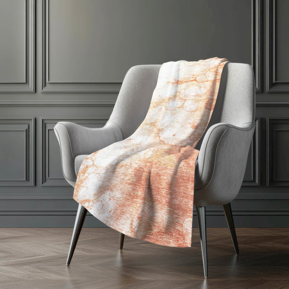 Premium Machine Washable ASB699 Coral 50" x 70" Sherpa Throw Blanket. Picture 5