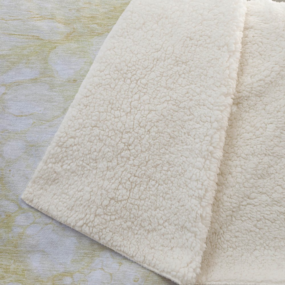 Premium Machine Washable ASB699 Gold 50" x 70" Sherpa Throw Blanket. Picture 2