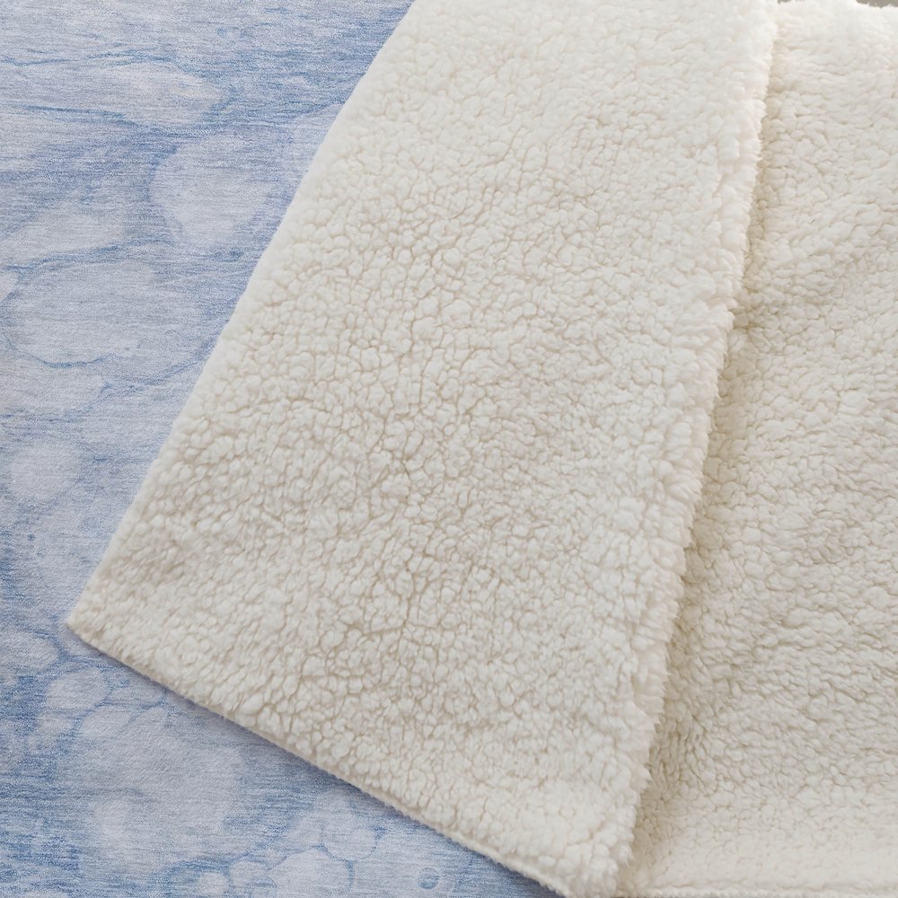 Premium Machine Washable ASB699 Sky 50" x 70" Sherpa Throw Blanket. Picture 2