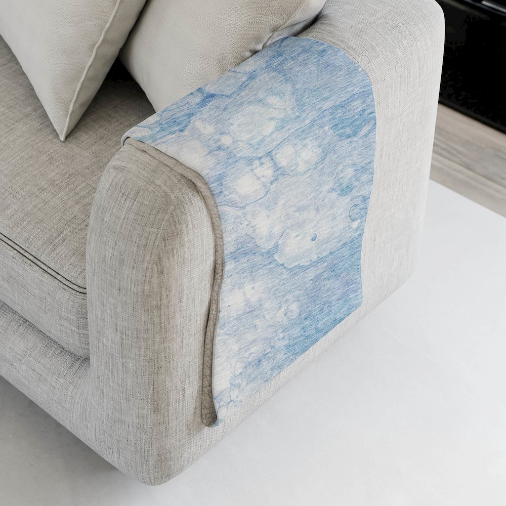 Premium Machine Washable ASB699 Sky 50" x 70" Sherpa Throw Blanket. Picture 4