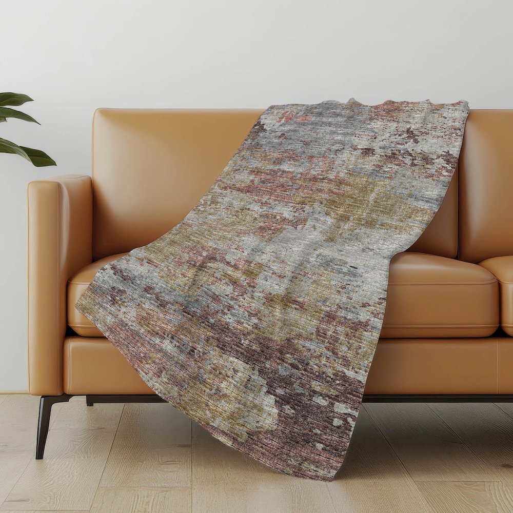 Premium Machine Washable ASB69 Multi 50" x 70" Sherpa Throw Blanket. Picture 4