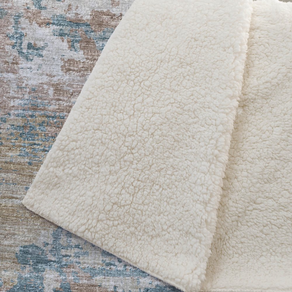 Premium Machine Washable ASB69 Teal 50" x 70" Sherpa Throw Blanket. Picture 2