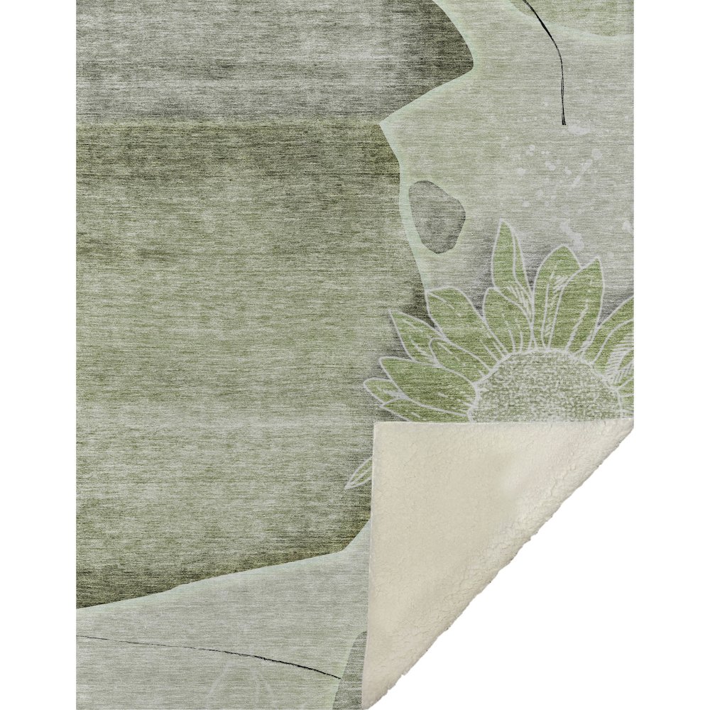 Premium Machine Washable ASB700 Aloe 50" x 70" Sherpa Throw Blanket. Picture 1
