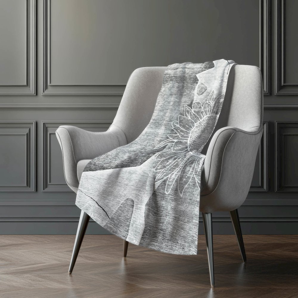 Premium Machine Washable ASB700 Gray 50" x 70" Sherpa Throw Blanket. Picture 5