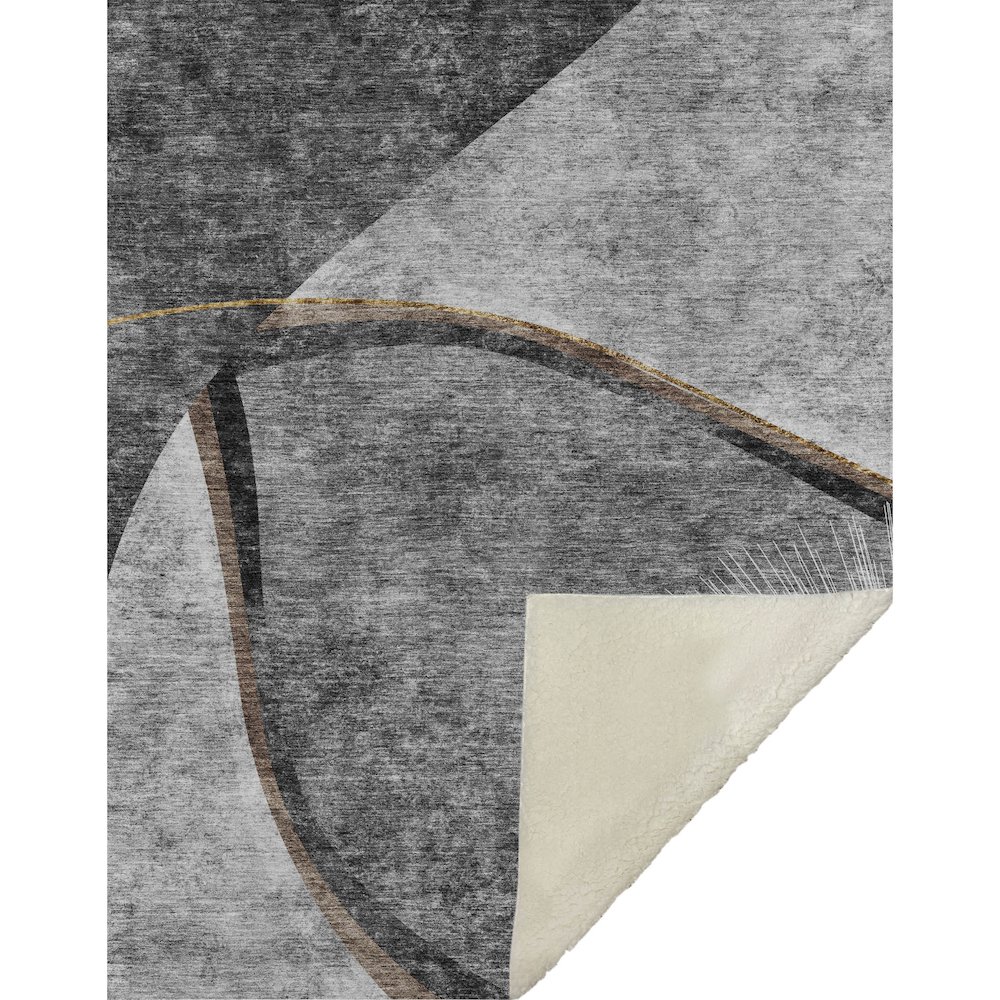 Premium Machine Washable ASB701 Gray 50" x 70" Sherpa Throw Blanket. Picture 1