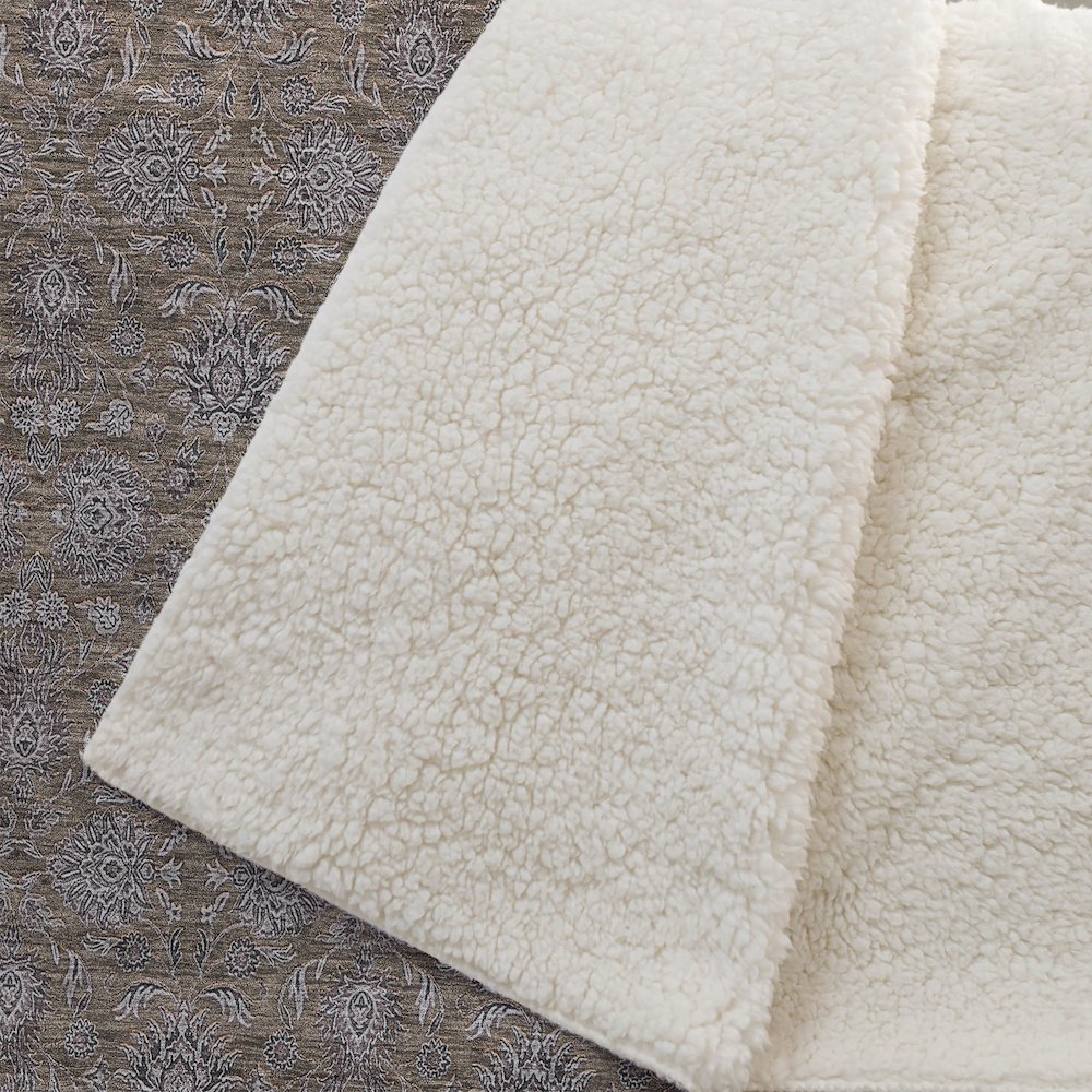 Premium Machine Washable ASB702 Chocolate 50" x 70" Sherpa Throw Blanket. Picture 2