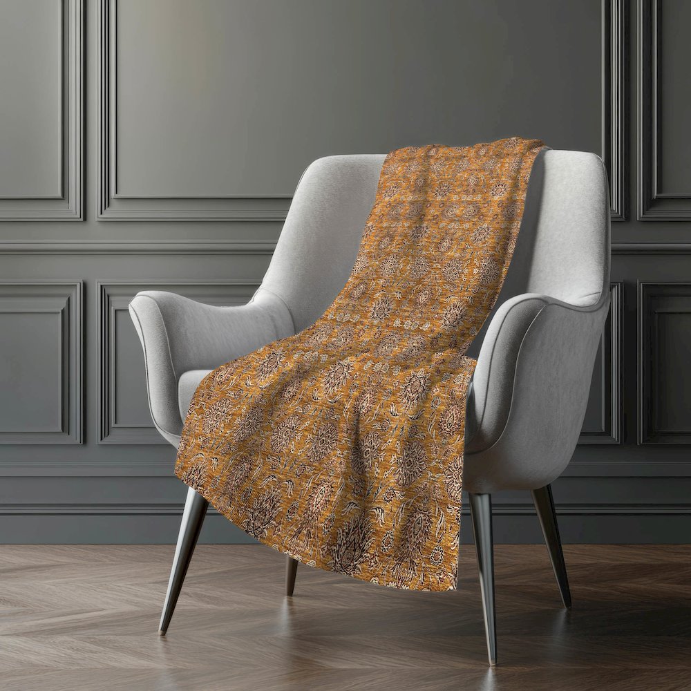 Premium Machine Washable ASB702 Copper 50" x 70" Sherpa Throw Blanket. Picture 5
