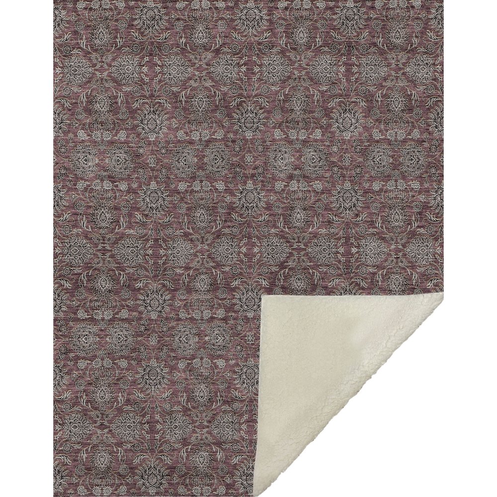 Premium Machine Washable ASB702 Merlot 50" x 70" Sherpa Throw Blanket. Picture 1