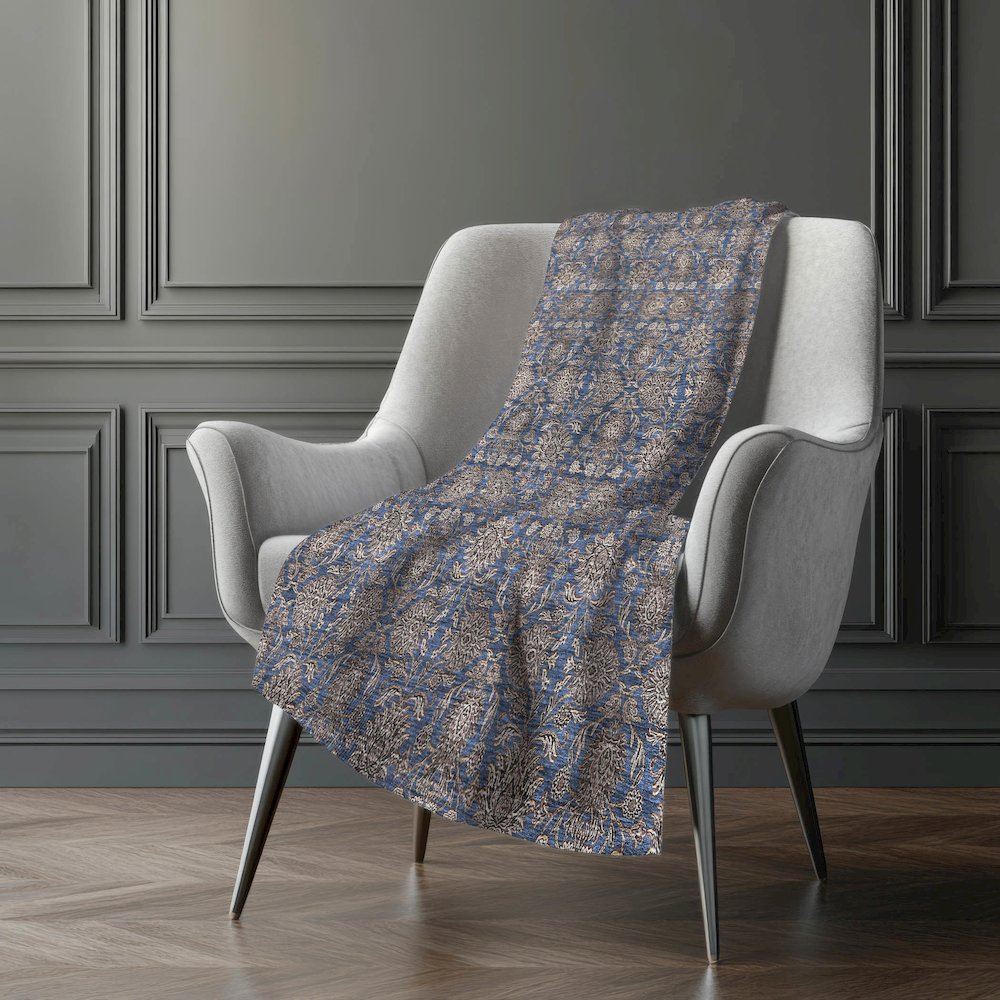 Premium Machine Washable ASB702 Navy 50" x 70" Sherpa Throw Blanket. Picture 5