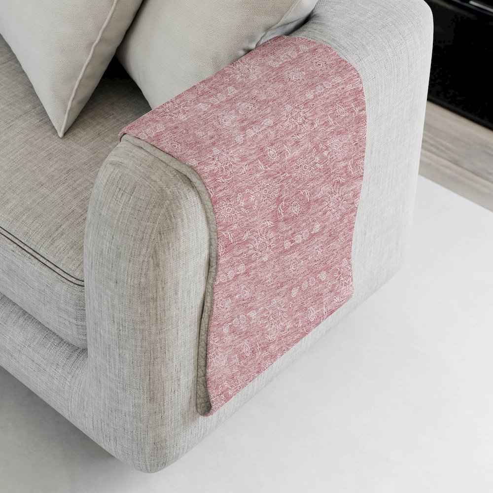Premium Machine Washable ASB703 Blush 50" x 70" Sherpa Throw Blanket. Picture 4