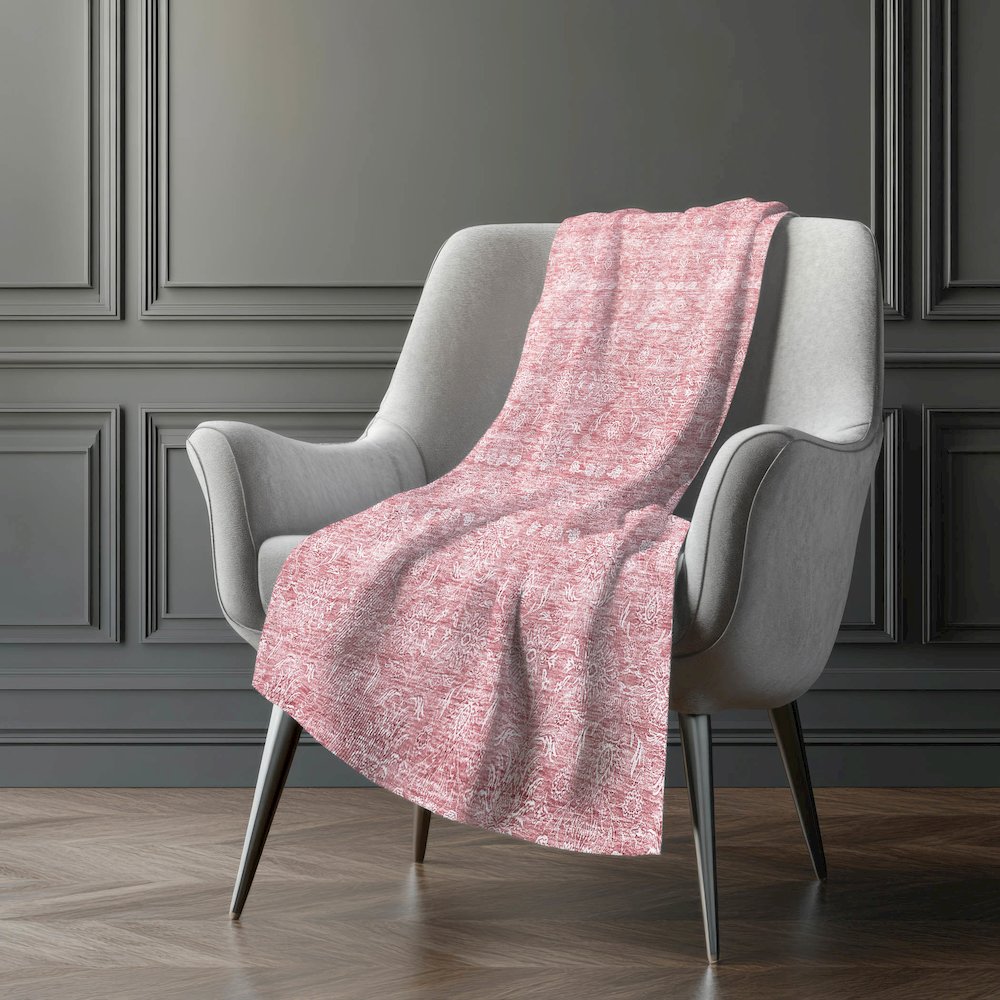 Premium Machine Washable ASB703 Blush 50" x 70" Sherpa Throw Blanket. Picture 5