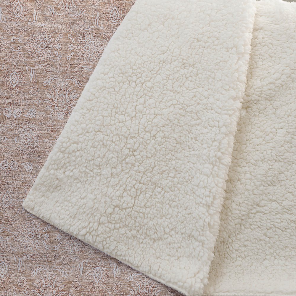 Premium Machine Washable ASB703 Coral 50" x 70" Sherpa Throw Blanket. Picture 2