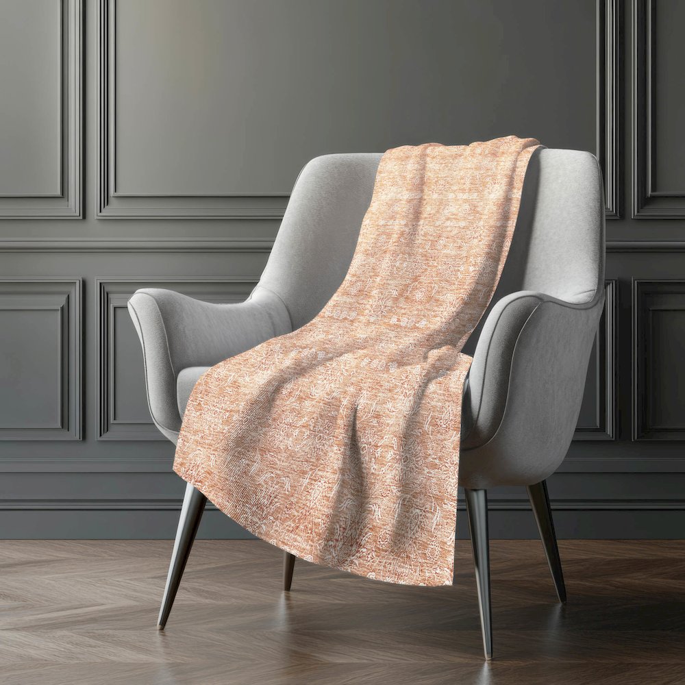 Premium Machine Washable ASB703 Coral 50" x 70" Sherpa Throw Blanket. Picture 5