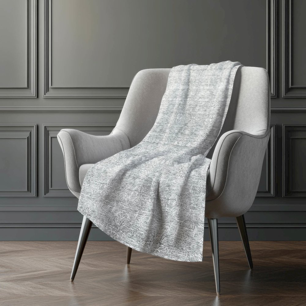 Premium Machine Washable ASB703 Gray 50" x 70" Sherpa Throw Blanket. Picture 5