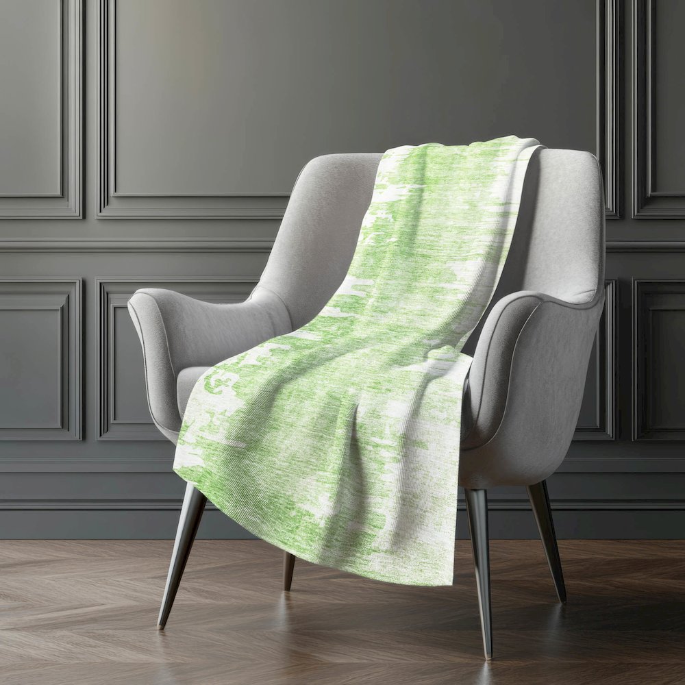 Premium Machine Washable ASB705 Aloe 50" x 70" Sherpa Throw Blanket. Picture 5