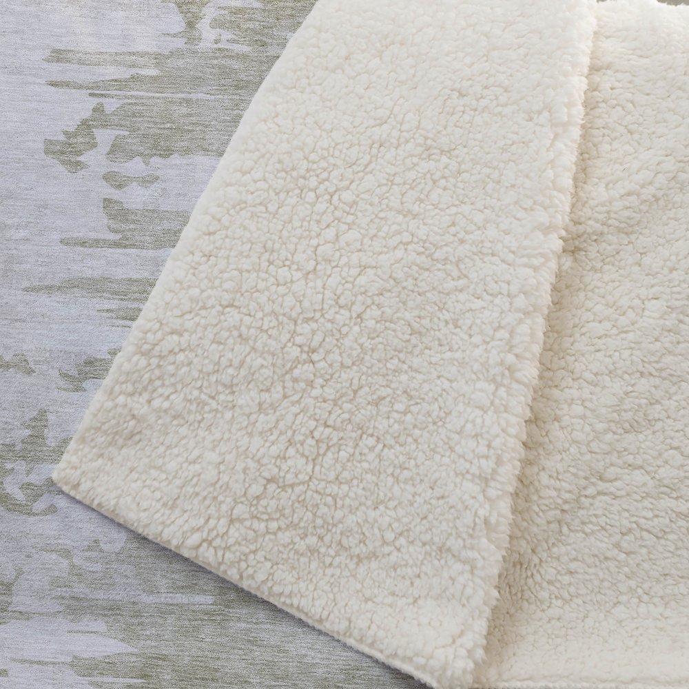 Premium Machine Washable ASB705 Taupe 50" x 70" Sherpa Throw Blanket. Picture 2