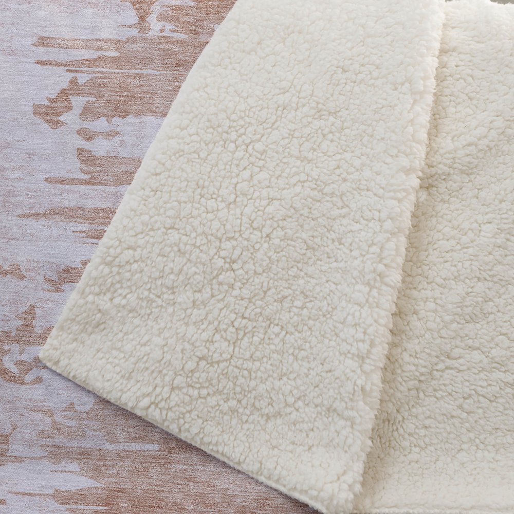 Premium Machine Washable ASB705 Terracotta 50" x 70" Sherpa Throw Blanket. Picture 2