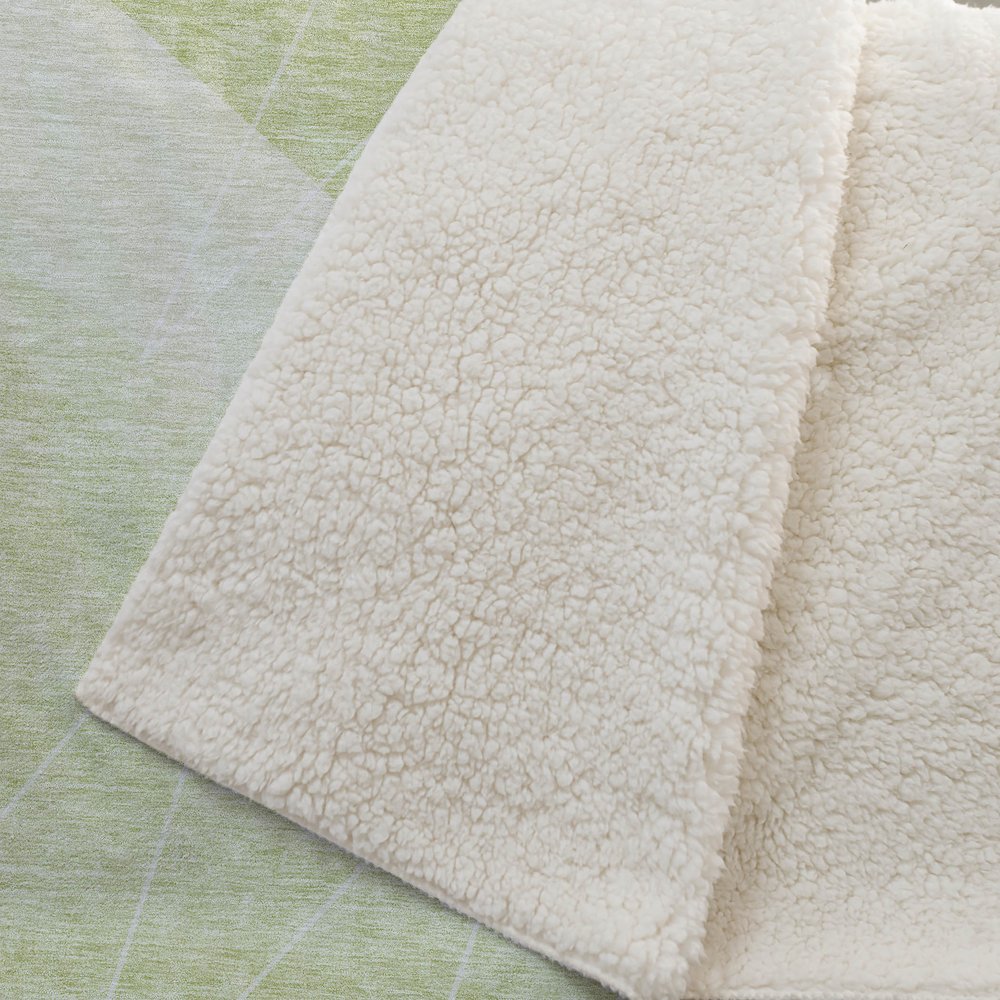 Premium Machine Washable ASB706 Aloe 50" x 70" Sherpa Throw Blanket. Picture 2