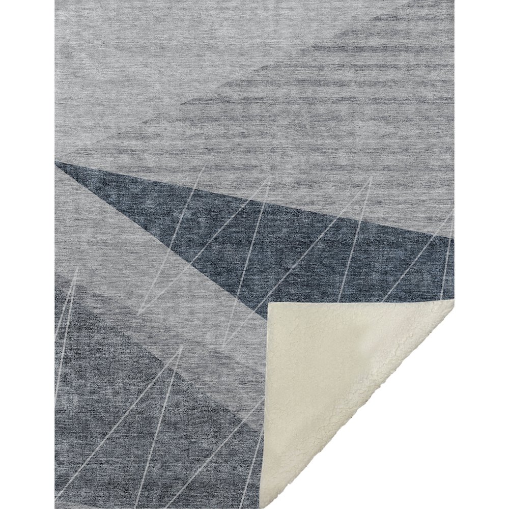 Premium Machine Washable ASB706 Charcoal 50" x 70" Sherpa Throw Blanket. Picture 1