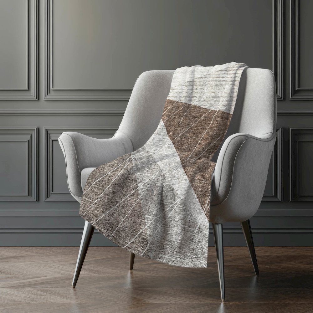 Premium Machine Washable ASB706 Gray 50" x 70" Sherpa Throw Blanket. Picture 5