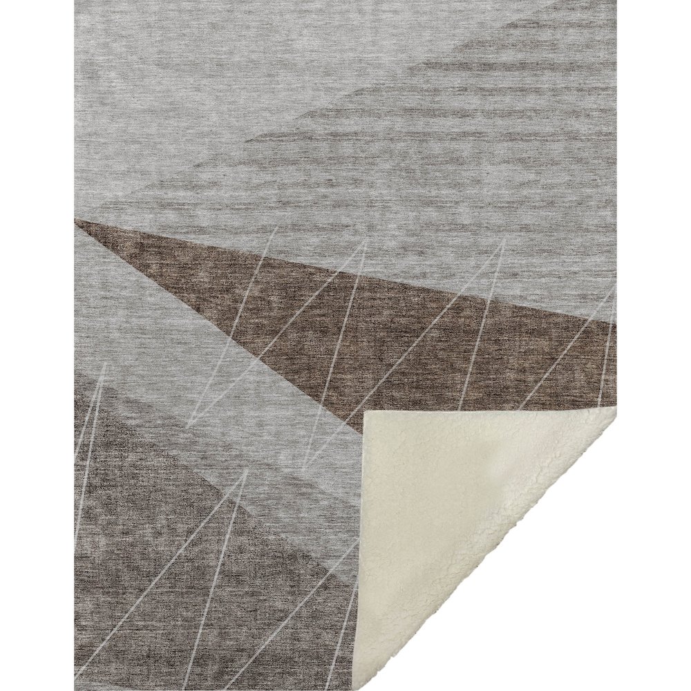 Premium Machine Washable ASB706 Gray 50" x 70" Sherpa Throw Blanket. Picture 1